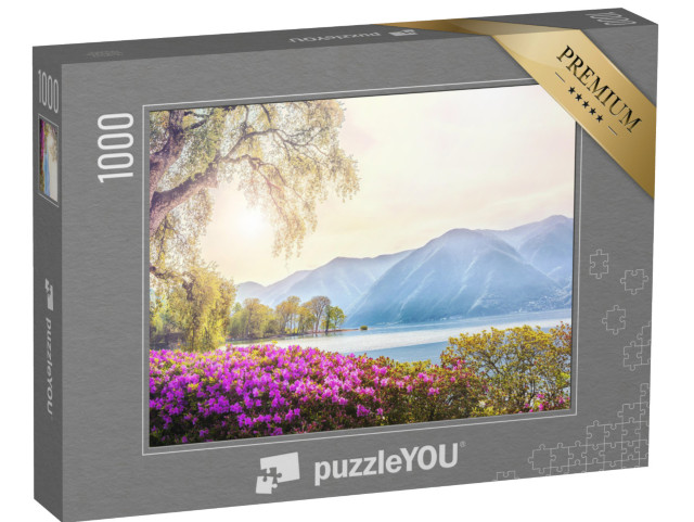 Puzzle 1000 pezzi „Splendida vista sul lago circondato dalle montagne“