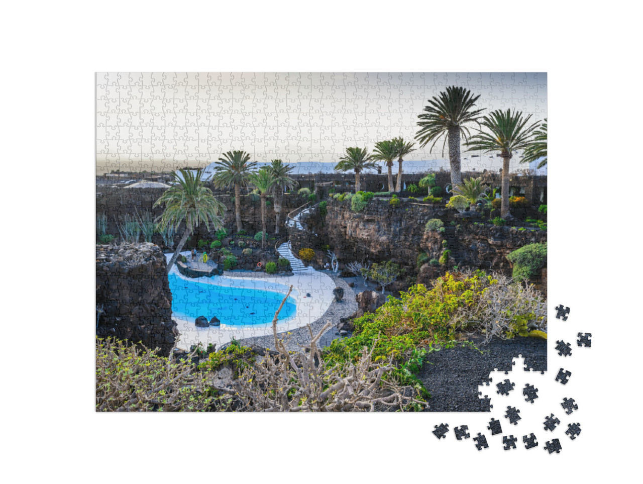 Puzzle 1000 pezzi „Jameos del Agua, Lanzarote, Isole Canarie, Spagna“