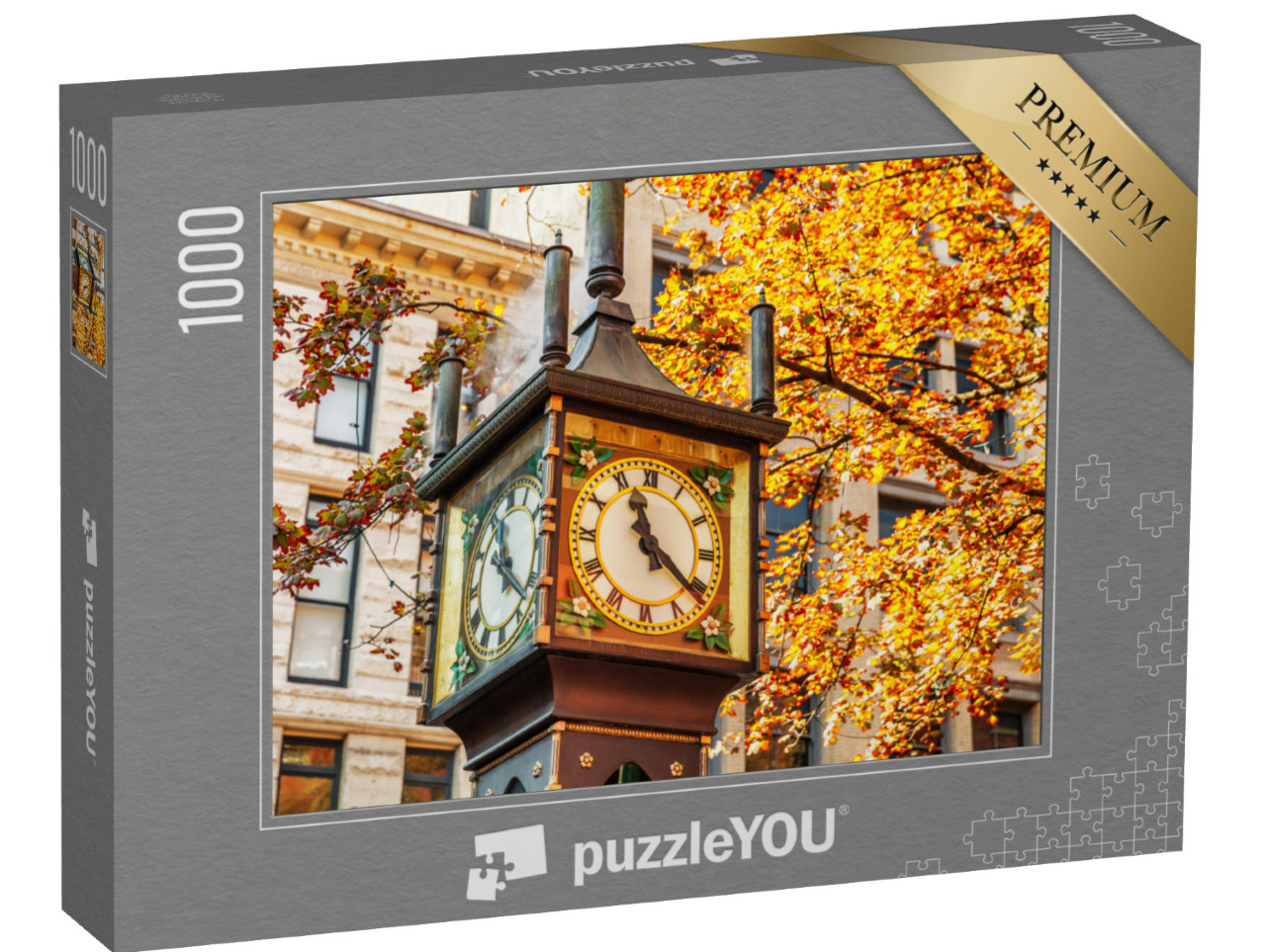 Puzzle 1000 pezzi „Orologio a vapore nel quartiere di Gastown, Vancouver“