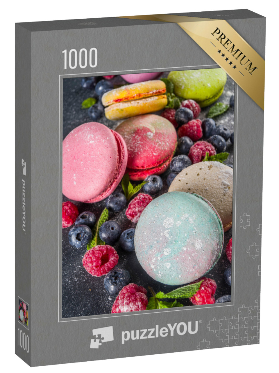 Puzzle 1000 pezzi „Selezione di macarons francesi“