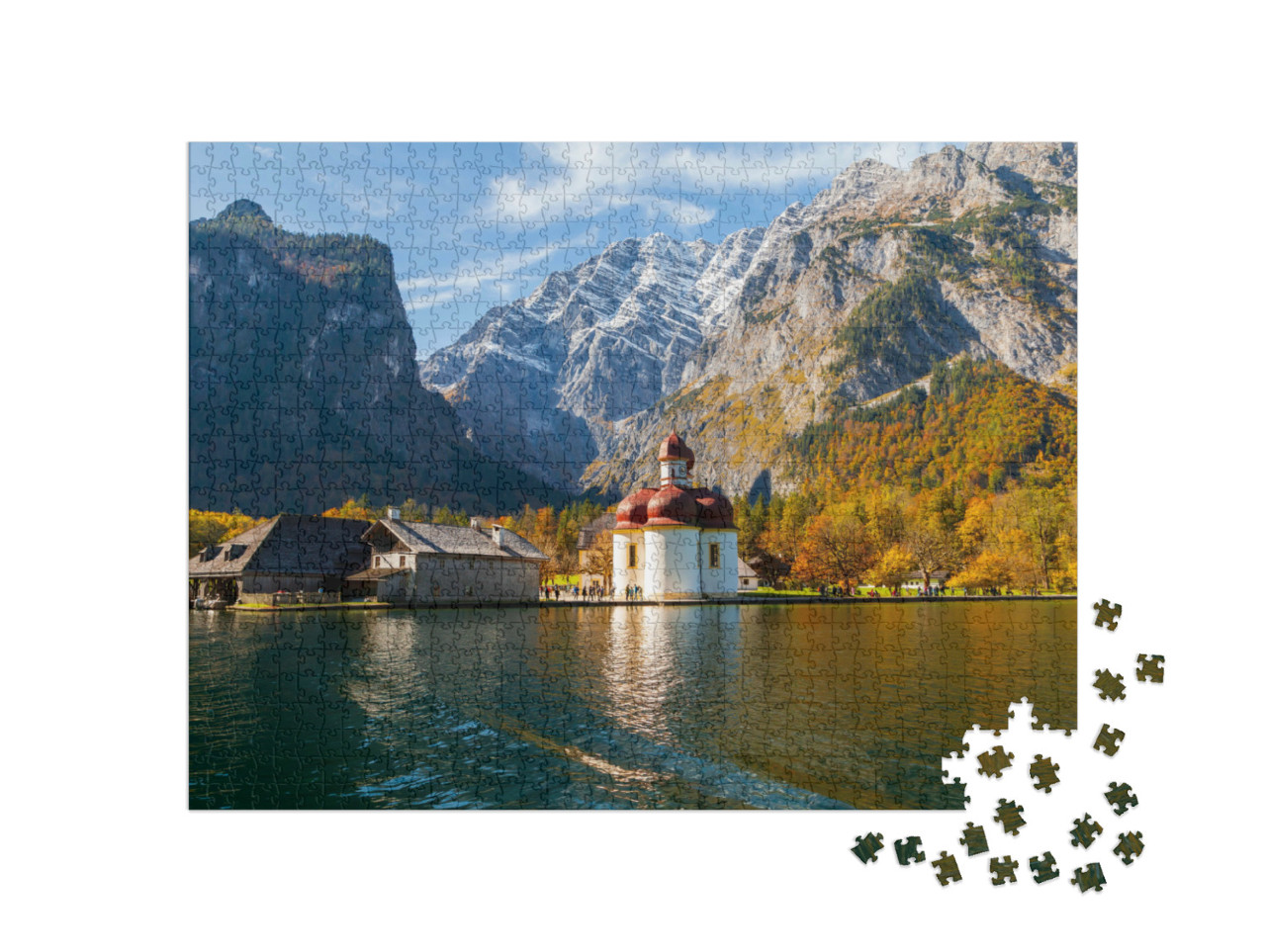 Puzzle 1000 pezzi „St. Bartholomä am Königssee, Baviera, Germania“