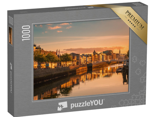 Puzzle 1000 pezzi „Vista su Dublino all'alba, Irlanda“