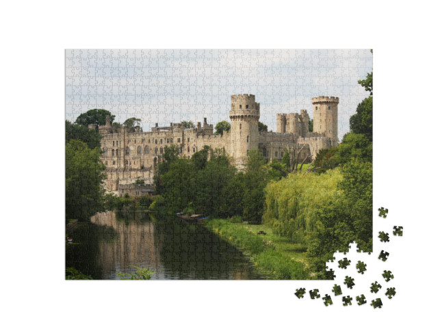 Puzzle 1000 pezzi „Il castello di Warwick nel nord dell'Inghilterra“