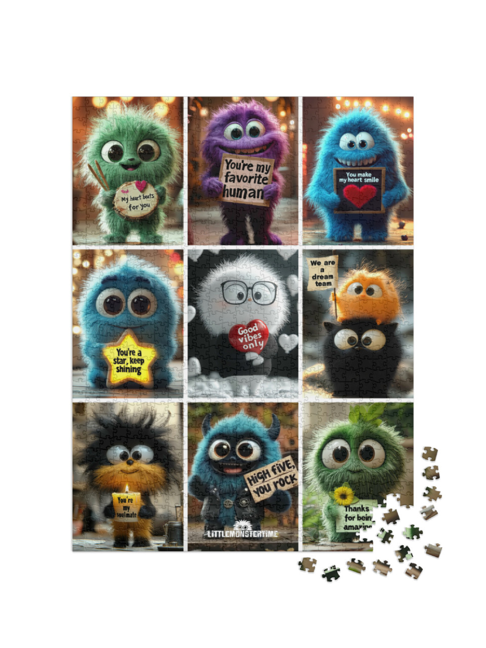 Puzzle 1000 pezzi „LITTLEMONSTERTIME: Collage Good Vibes Only“