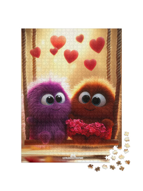 Puzzle 1000 pezzi „LITTLEMONSTERTIME: Fuzz and Puff“