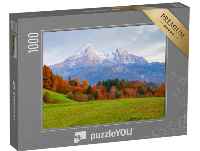 Puzzle 1000 pezzi „Il massiccio del Watzmann in splendidi colori autunnali, Germania“