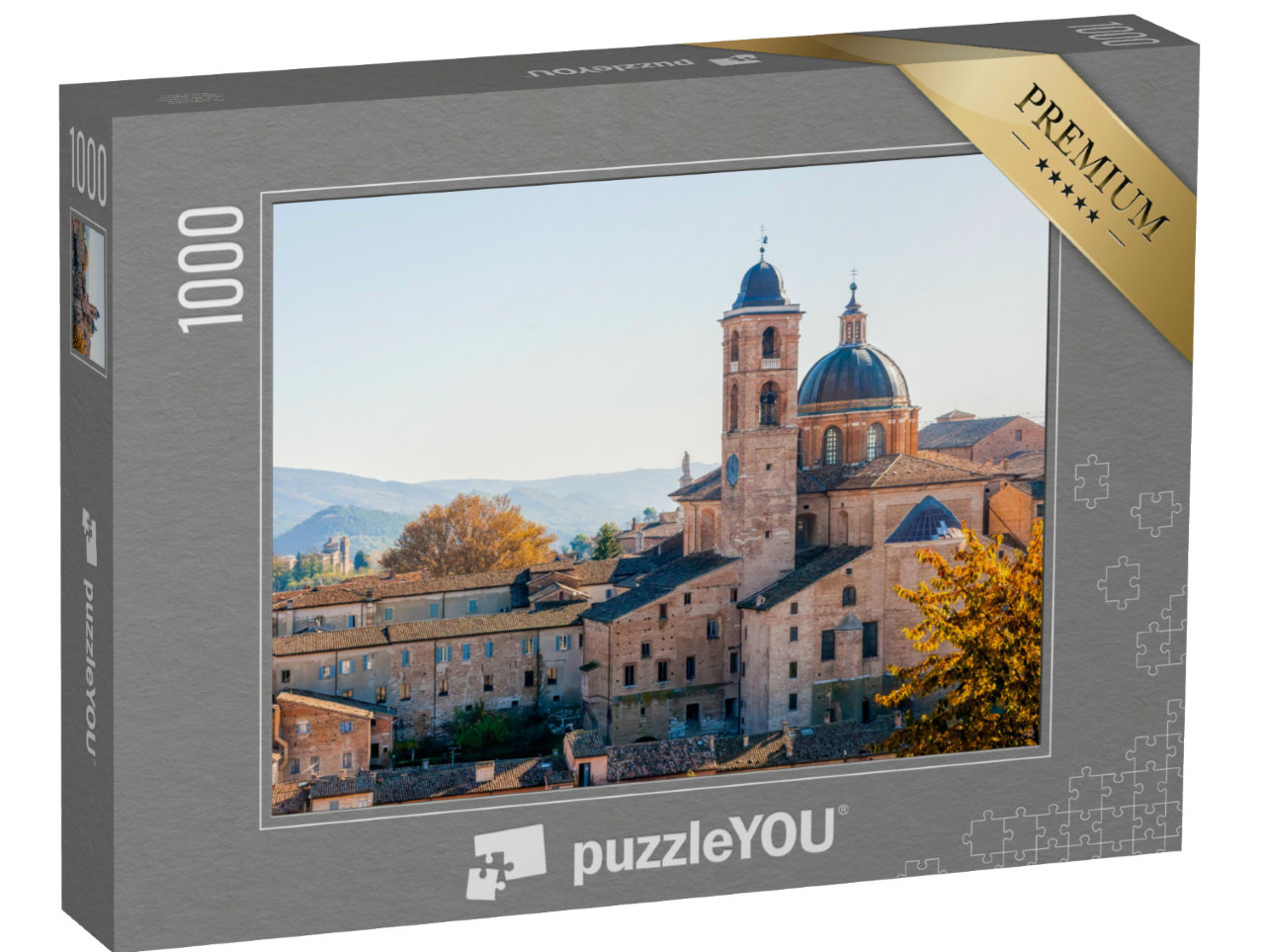 Puzzle 1000 pezzi „Vista della Cattedrale di Urbino, in Italia“