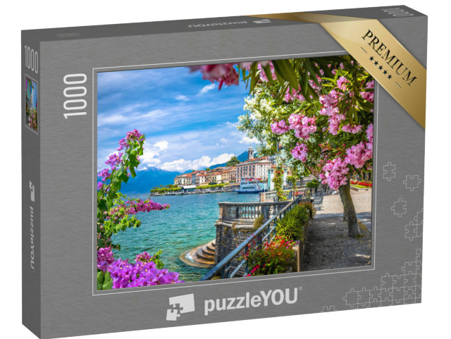 Puzzle 1000 pezzi „Città di Bellagio Lungolago Europa e vista sul lago, Lago di Como, Lombardia, Italia“