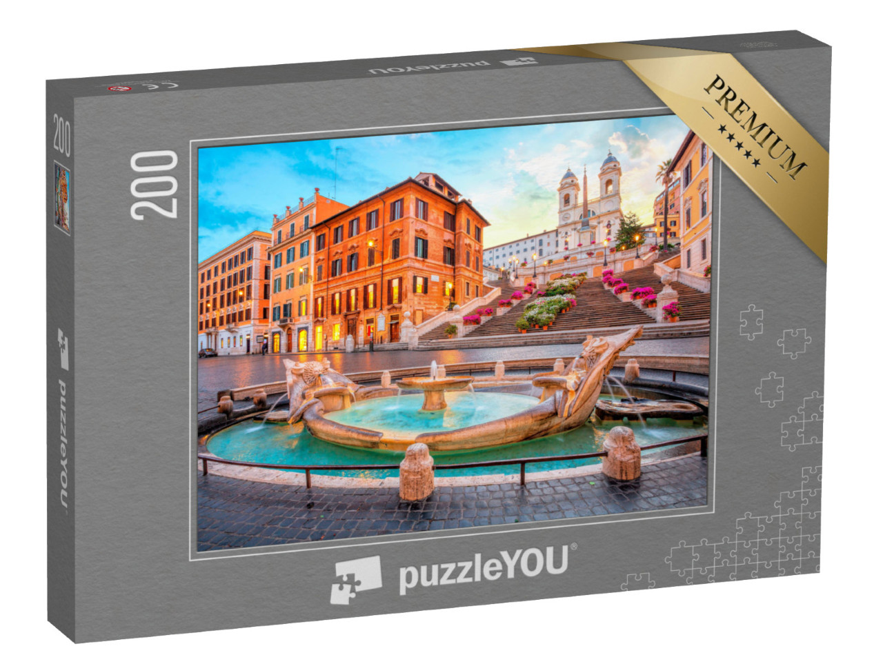 Puzzle 200 pezzi „Piazza di Spagna: Roma di mattina, Italia“