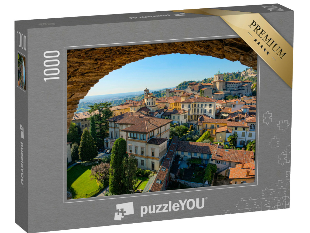 Puzzle 1000 pezzi „Splendida vista sulla vecchia Bergamo“