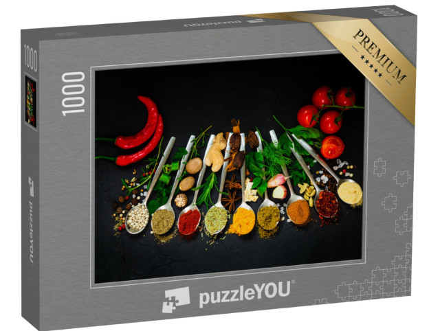 Puzzle 1000 pezzi „Selezione di spezie ed erbe aromatiche“