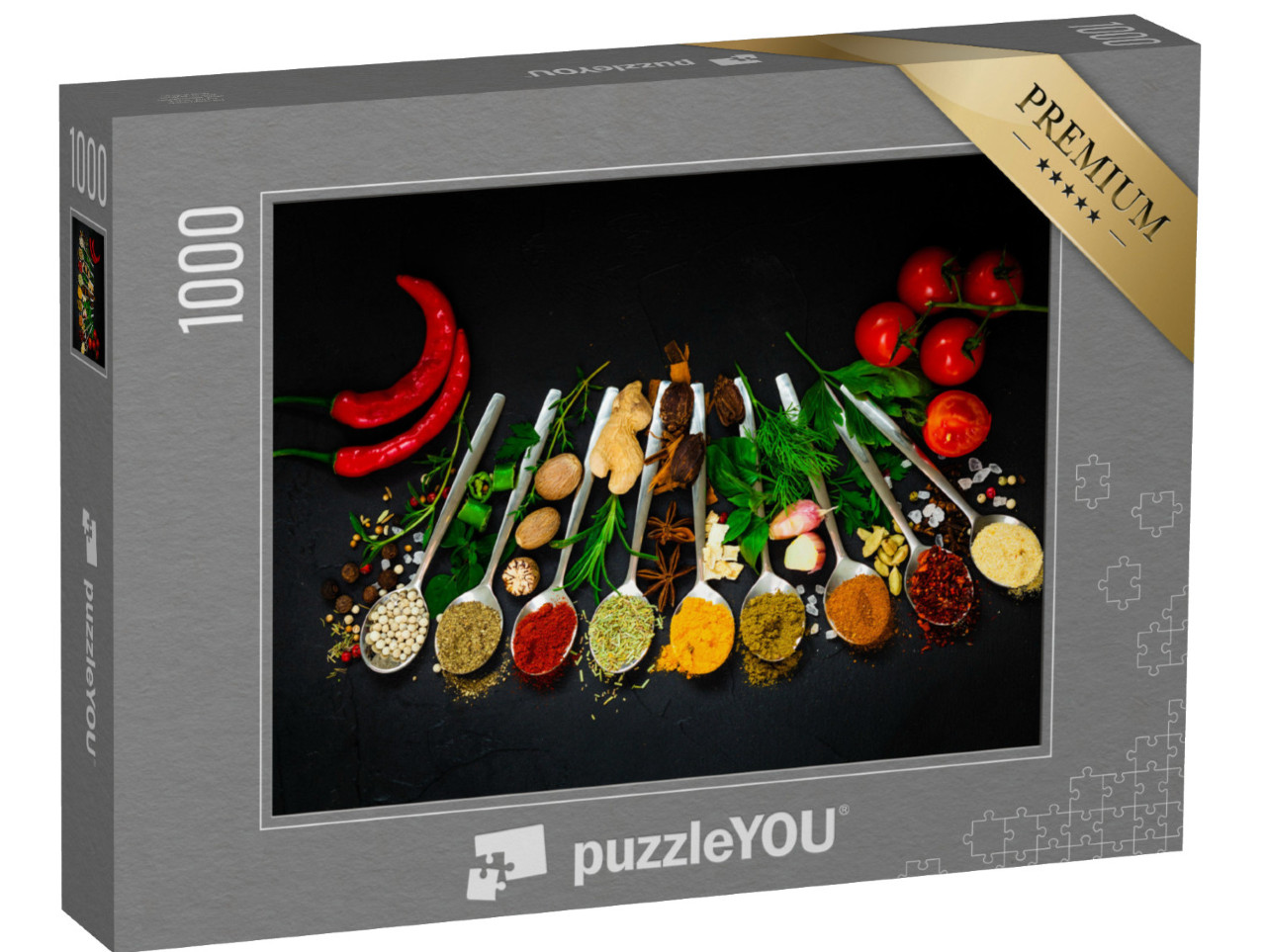 Puzzle 1000 pezzi „Selezione di spezie ed erbe aromatiche“