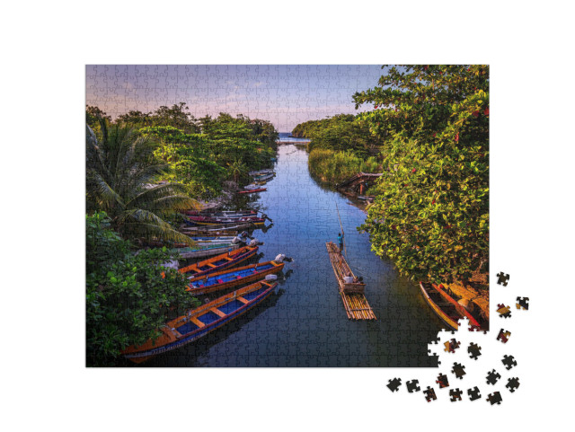 Puzzle 1000 pezzi „Rafting sul fiume White a St Ann, Giamaica“