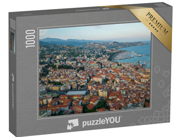 Puzzle 1000 pezzi „Aerea di Sanremo Italia Liguria Città costiera italiana famosa per il suo festival musicale, Italia“