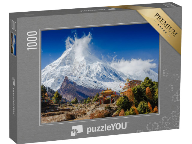 Puzzle 1000 pezzi „Vista spettacolare del monte Manaslu, Himalaya, Nepal“