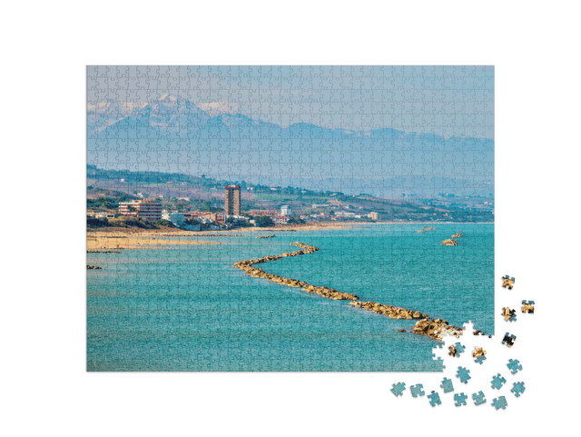 Puzzle 1000 pezzi „Vista della spiaggia nord, Termoli, Italia“