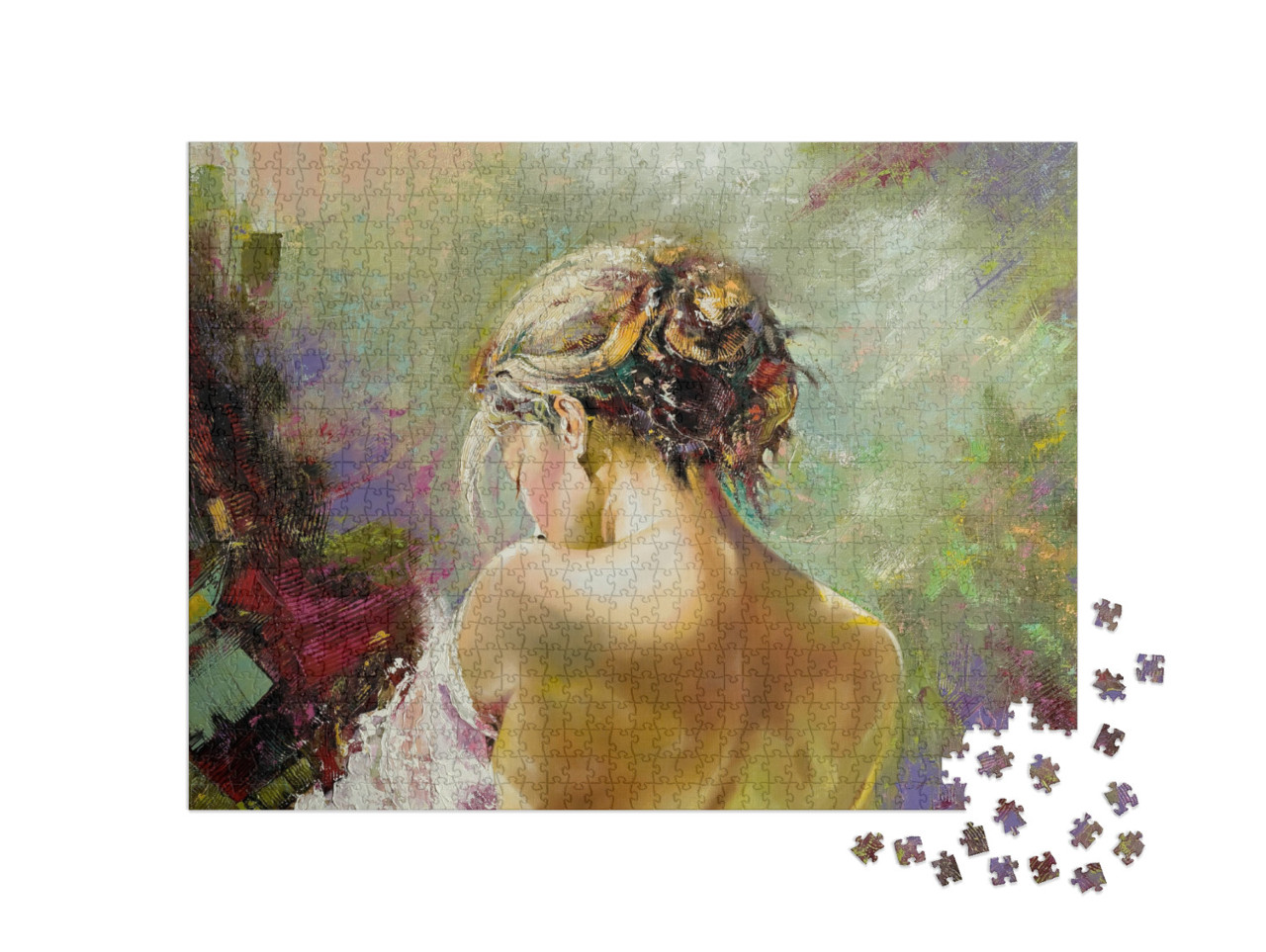 Puzzle 1000 pezzi „Vista posteriore di una donna“