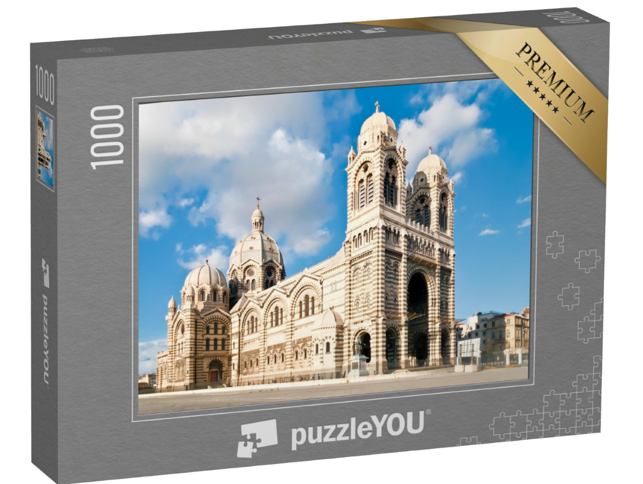 Puzzle 1000 pezzi „Cattedrale de la Major, simbolo di Marsiglia, Francia“