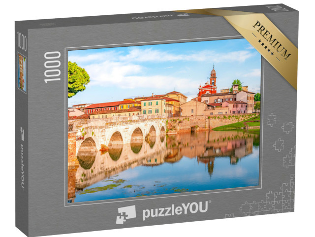 Puzzle 1000 pezzi „Ponte di Tiberio, Ponte di Tiberio a Rimini, Italia“