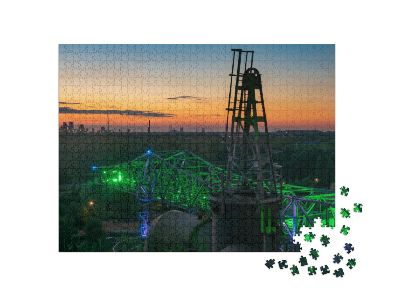Puzzle 1000 pezzi „Acciaieria vicino a Duisburg, zona della Ruhr, Renania Settentrionale-Vestfalia“