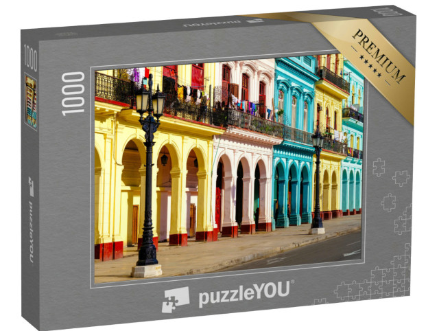 Puzzle 1000 pezzi „I colorati edifici coloniali dell'Avana Vecchia“