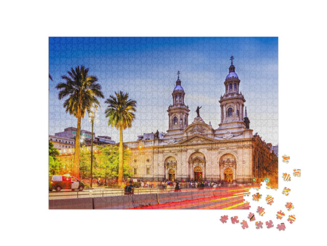 Puzzle 1000 pezzi „Plaza de Armas a Santiago del Cile, Cile“