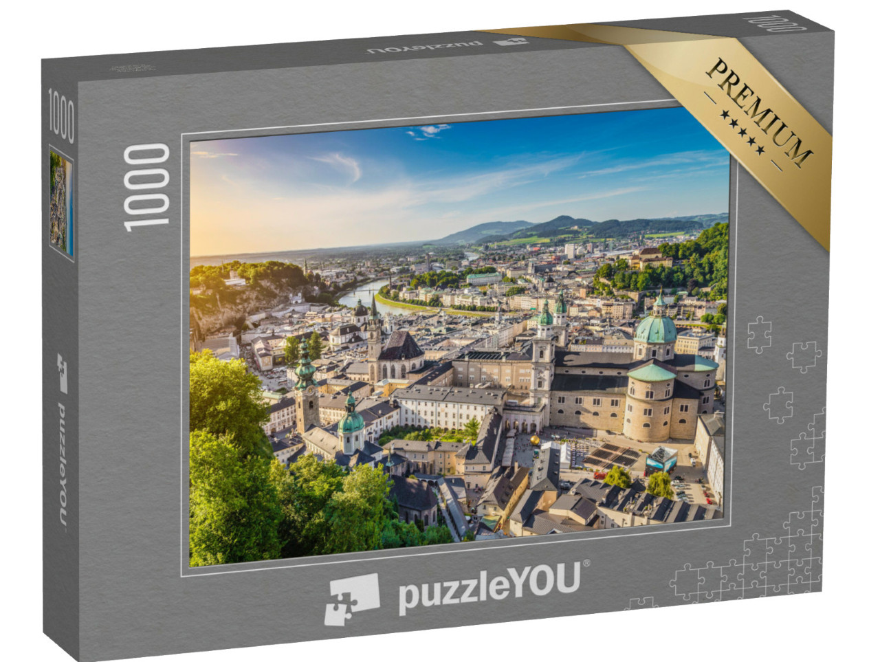 Puzzle 1000 pezzi „Salisburgo al tramonto, Austria“