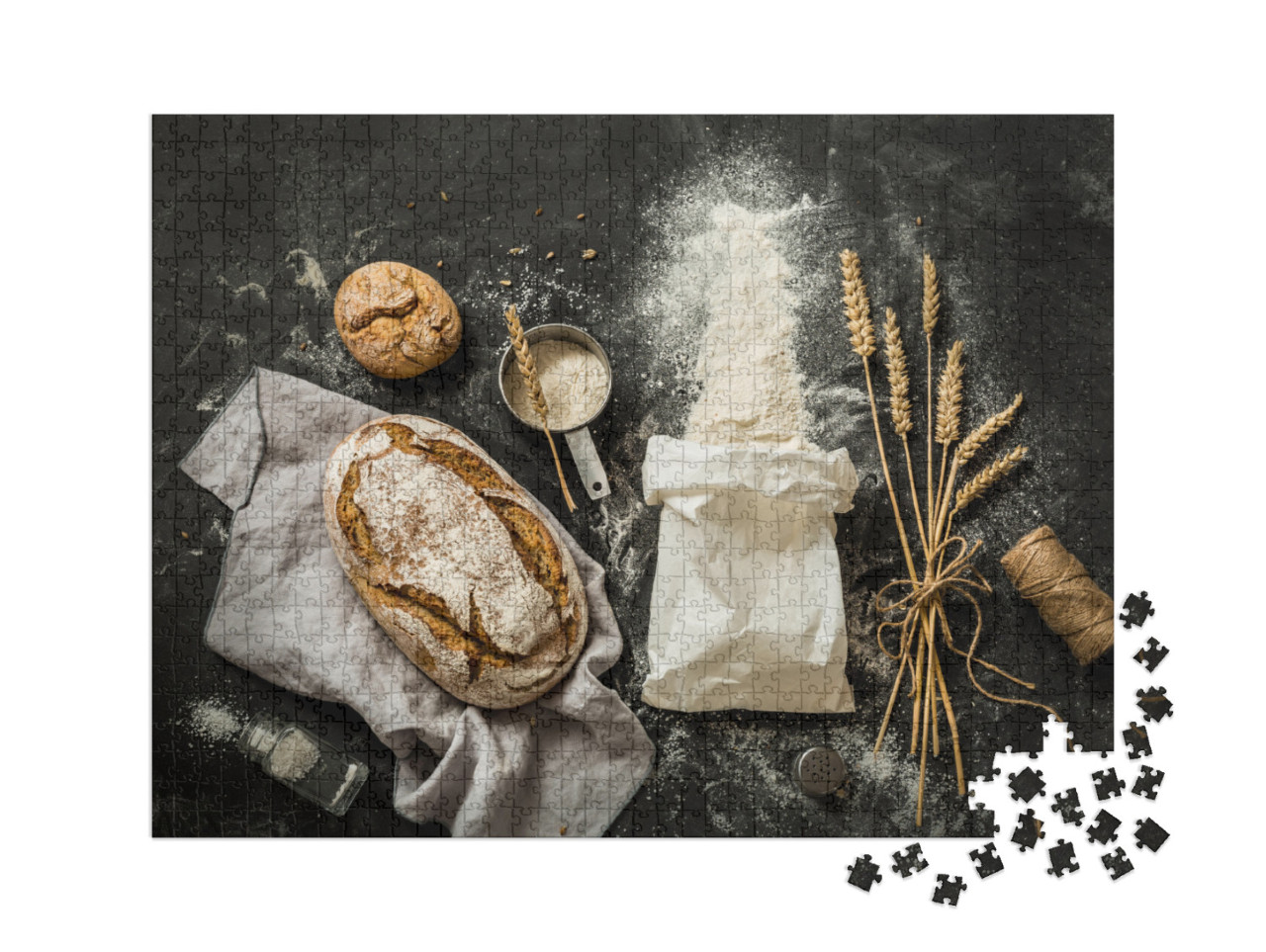 Puzzle 1000 pezzi XXL „Pane e farina rustici“