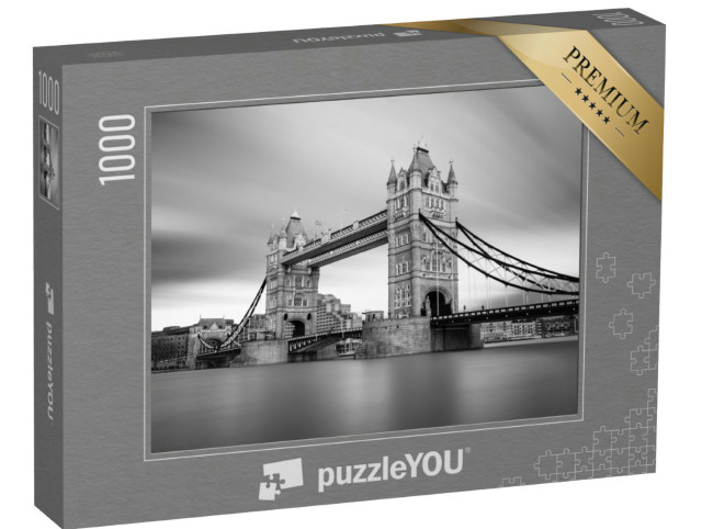 Puzzle 1000 pezzi „Il Tower Bridge sul Tamigi, Londra, bianco e nero“