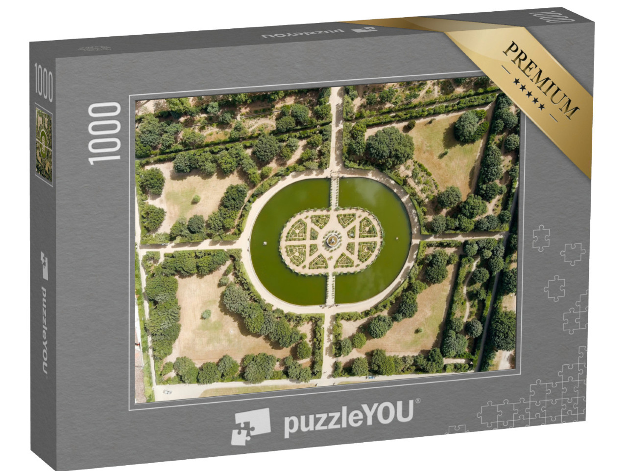 Puzzle 1000 pezzi „Firenze, Italia. Palazzo Pitti - Palazzo Reale del Rinascimento, Giardino di Boboli“