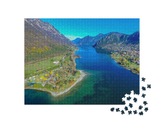 Puzzle 1000 pezzi „Lago d'Idro - ITALIA vista da un drone“