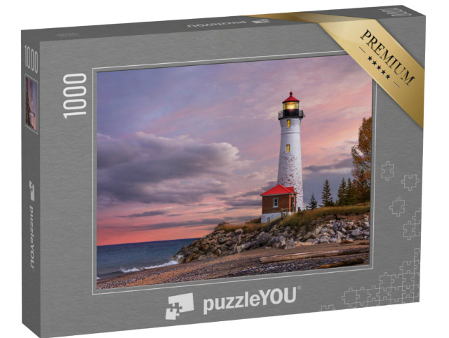 Puzzle 1000 pezzi „Faro di Crisp Point sul lago Superiore, Michigan“