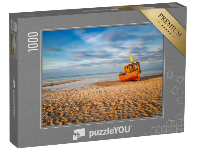 Puzzle 1000 pezzi „Vecchio peschereccio sulla spiaggia di Ahlbeck a Usedom“