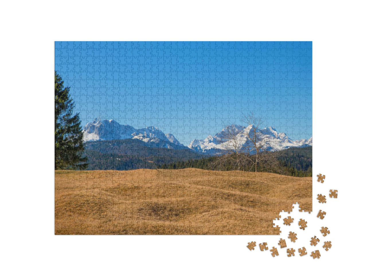 Puzzle 1000 pezzi „Paesaggio dei prati di gobba vicino a Krun“