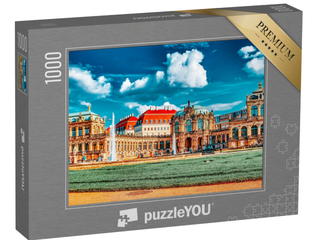 Puzzle 1000 pezzi „Vista panoramica dello Zwinger, il palazzo reale di Dresda“