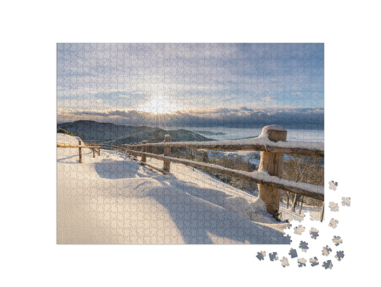 Puzzle 1000 pezzi „Magica alba invernale sul Magdalensberg“