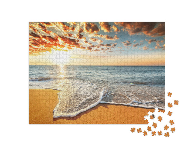 Puzzle 1000 pezzi „Alba in riva all'oceano“