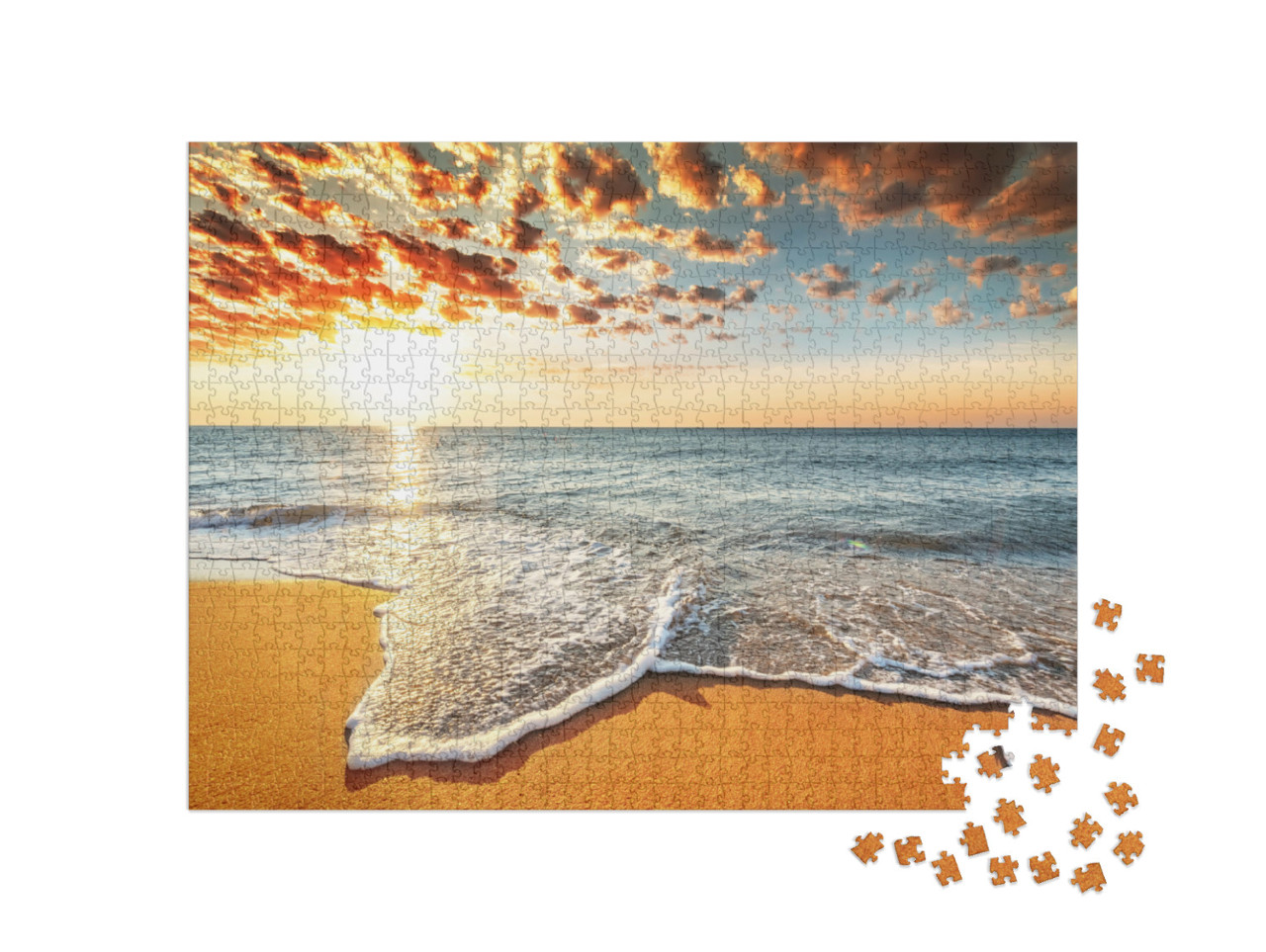 Puzzle 1000 pezzi „Alba in riva all'oceano“