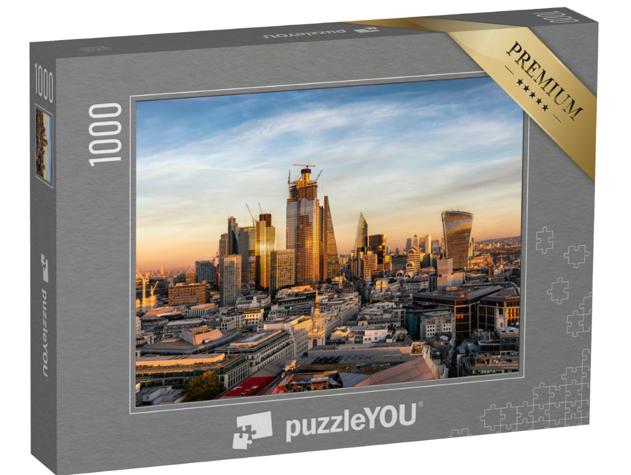Puzzle 1000 pezzi „Tramonto sullo skyline della City di Londra, Inghilterra“