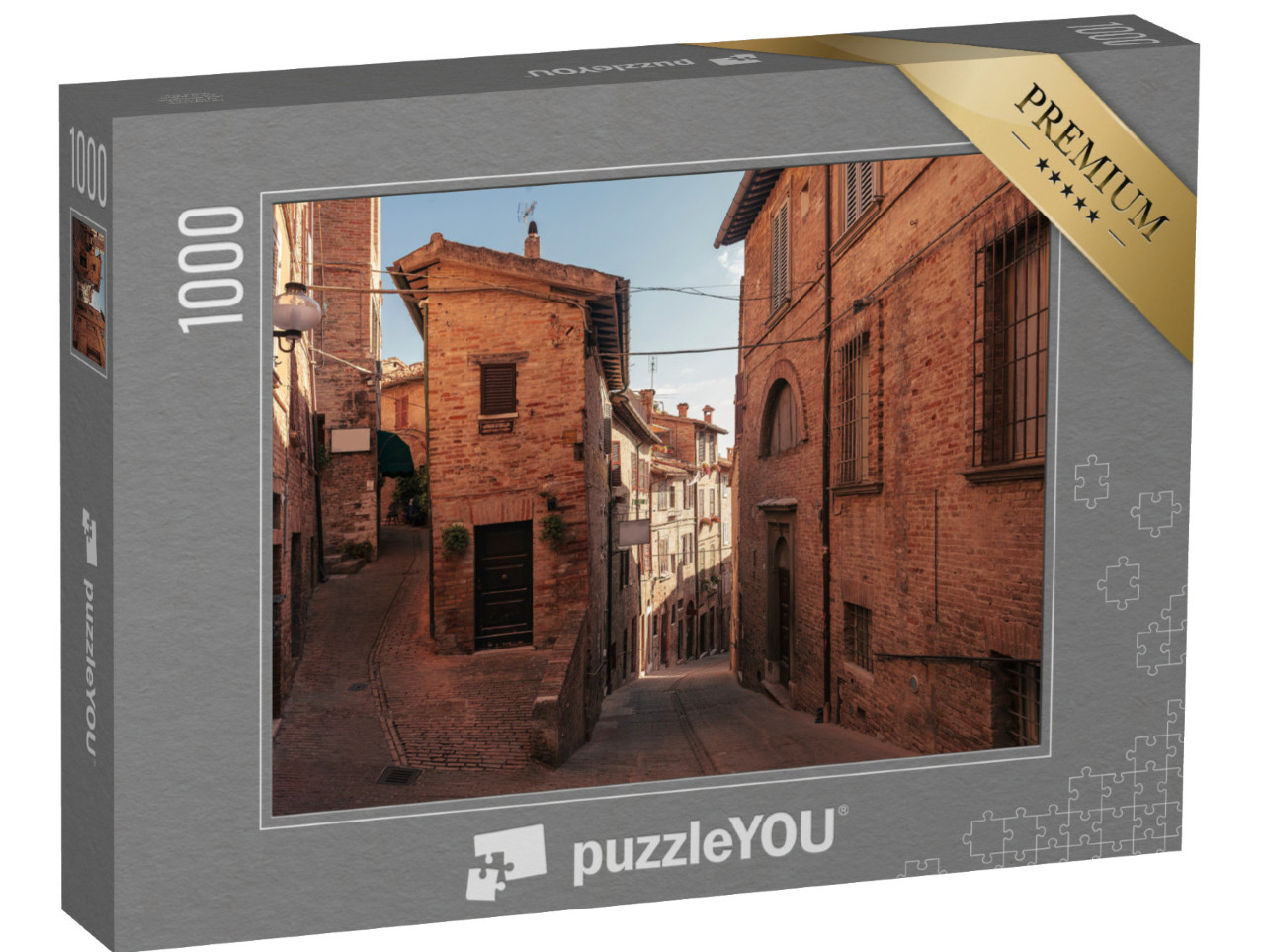 Puzzle 1000 pezzi „Nelle strette vie del centro di Urbino“