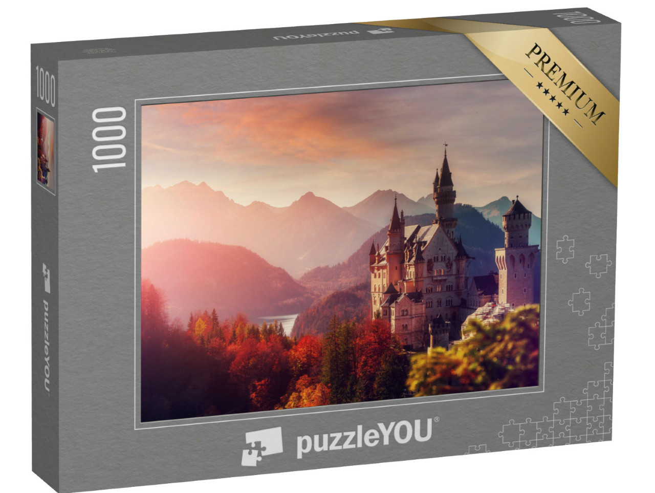 Puzzle 1000 pezzi „Il maestoso castello di Neuschwanstein, Baviera, Germania“