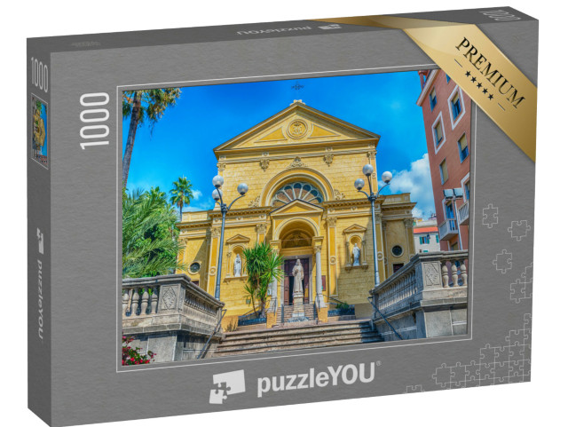 Puzzle 1000 pezzi „Facciata del convento dei Cappuccini di Sanremo, punto di riferimento della città ligure“