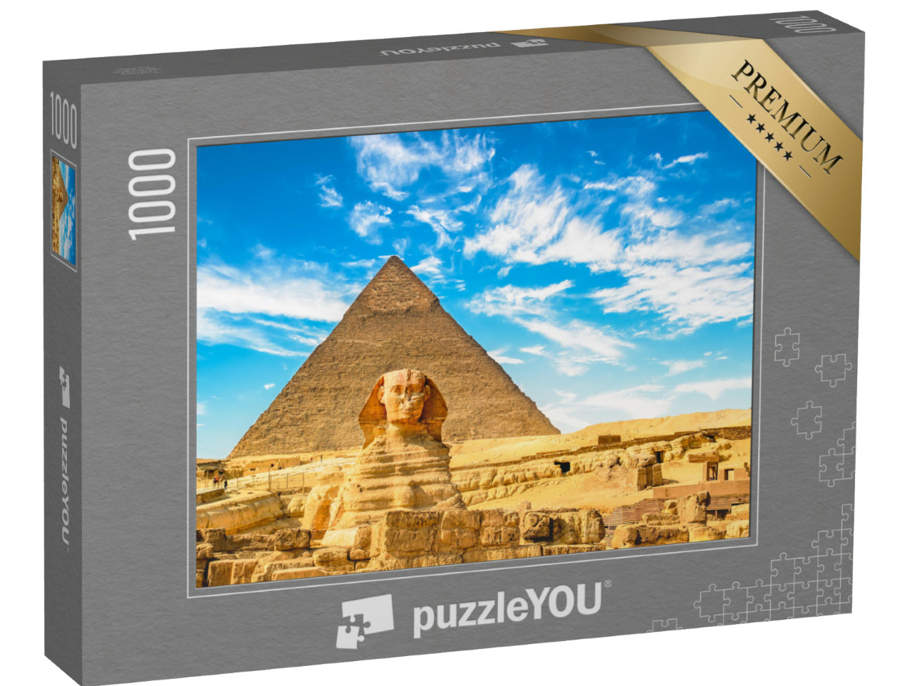 Puzzle 1000 pezzi „La Sfinge e la Piramide, Il Cairo, Egitto“