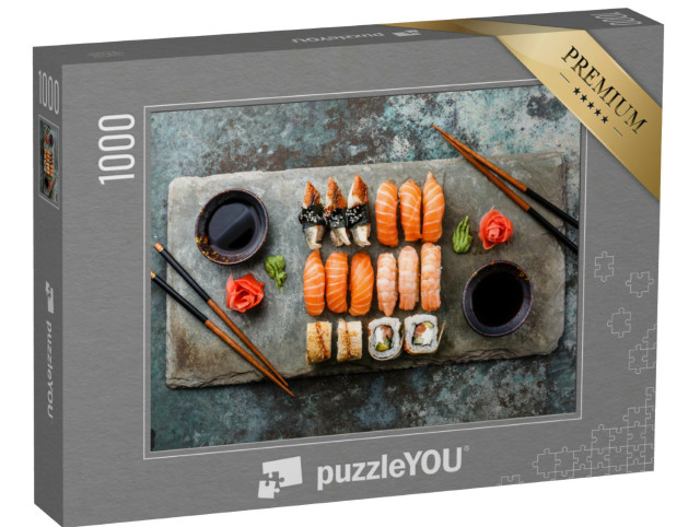 Puzzle 1000 pezzi „Set sushi sashimi e sushi rolls“