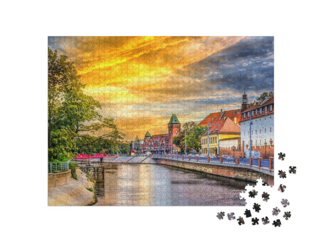 Puzzle 1000 pezzi „La città di Breslavia in un'estate di sole, Polonia“