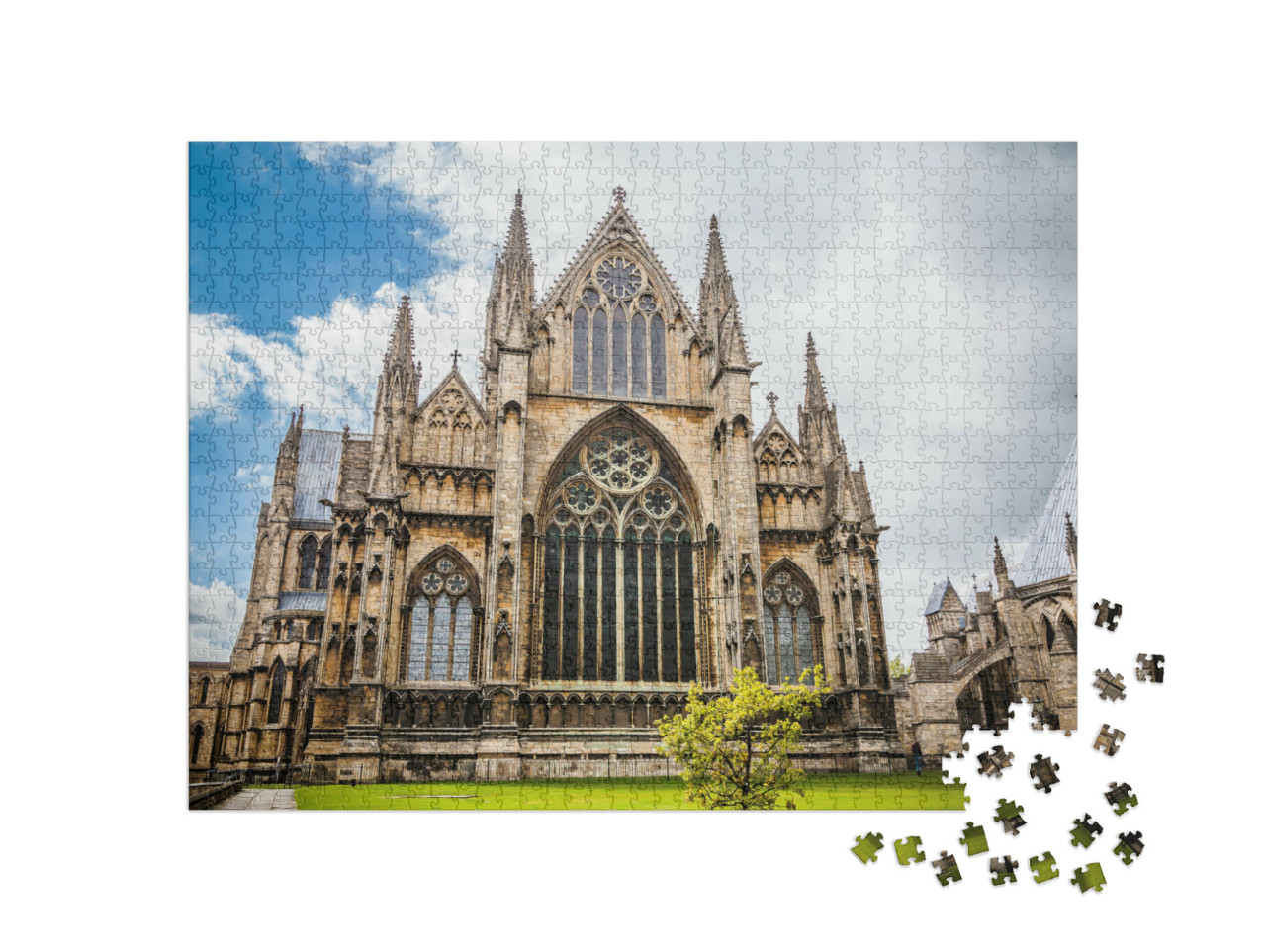 Puzzle 1000 pezzi „Facciata della Cattedrale di Lincoln“