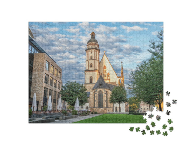 Puzzle 1000 pezzi „Chiesa di San Tommaso a Lipsia, Sassonia, Germania“