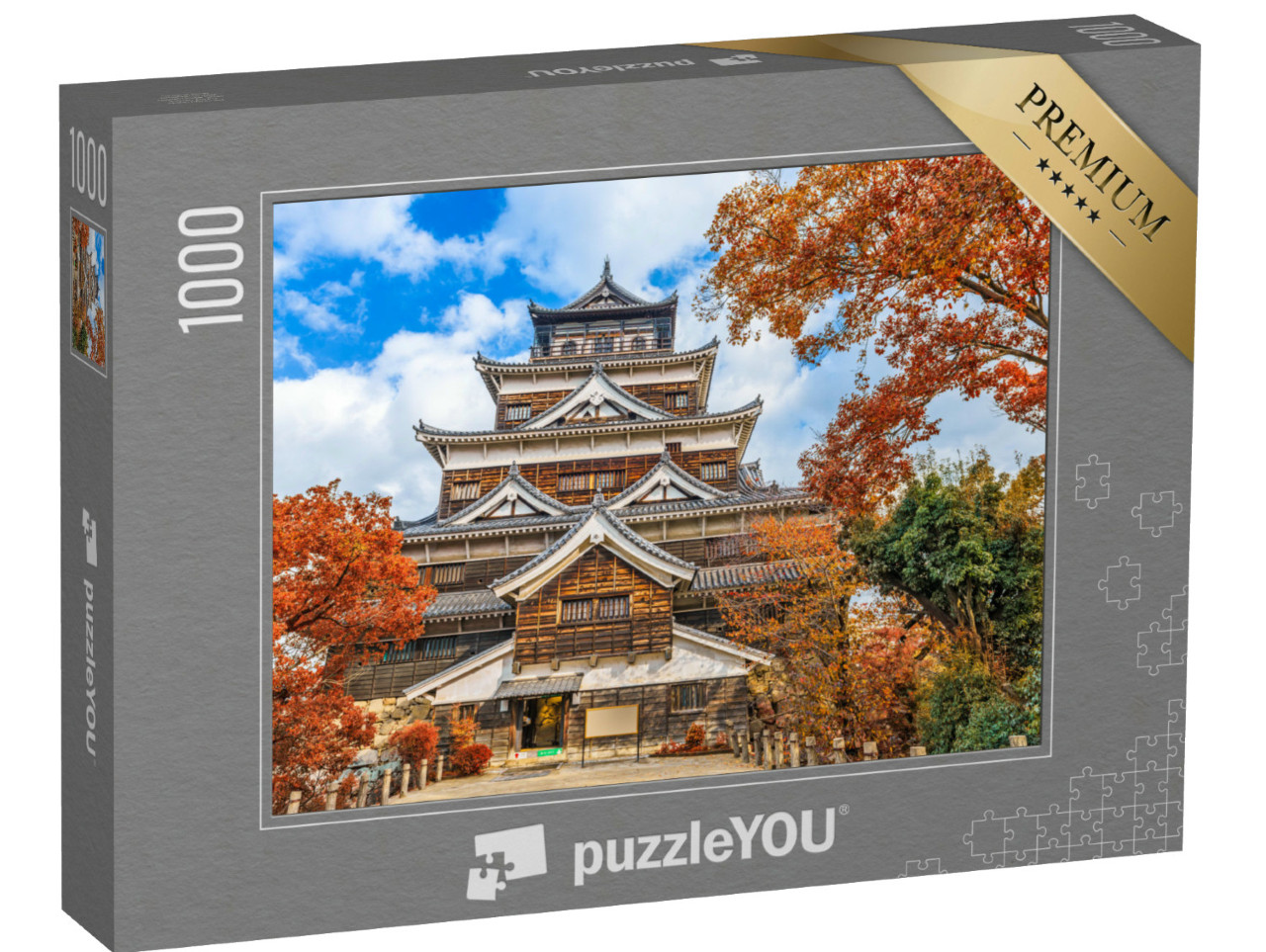 Puzzle 1000 pezzi „Castello di Hiroshima a Hiroshima, Giappone“
