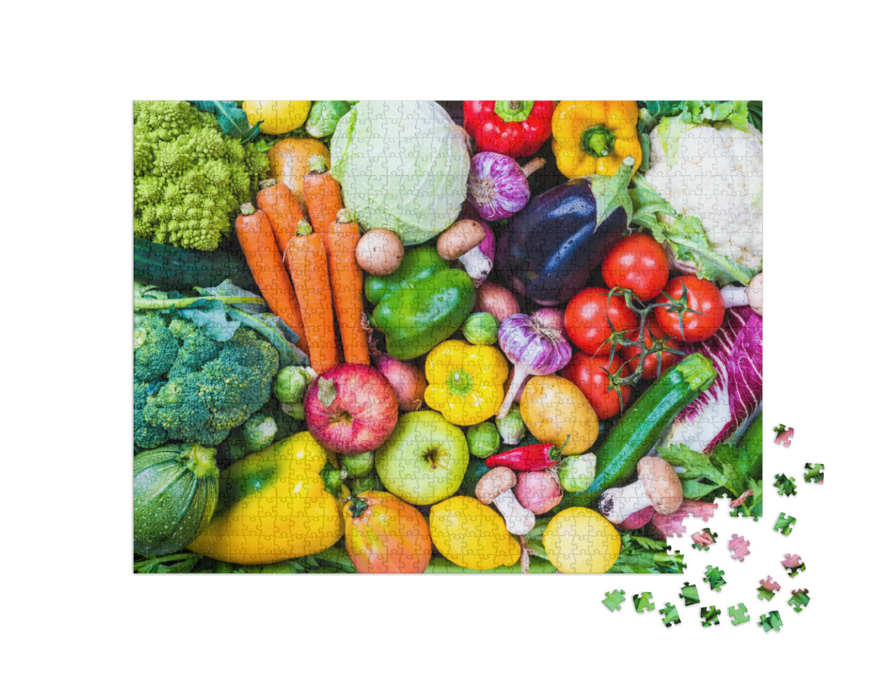 Puzzle 1000 pezzi „Verdure croccanti e frutta fresca“