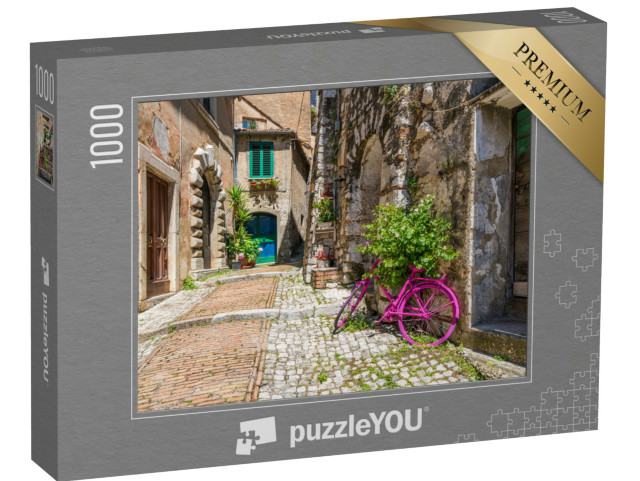 Puzzle 1000 pezzi „Il bellissimo villaggio di Castro dei Volsci, vicino a Frosinone, nel Lazio, Italia.“